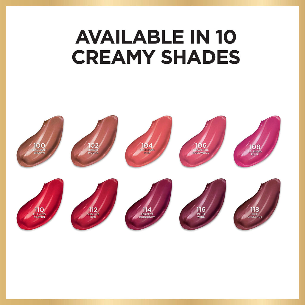 L’Oréal Paris Age Perfect Luminous Hydrating Lipstick + Nourishing Serum, Bright Mocha, 0.13 oz