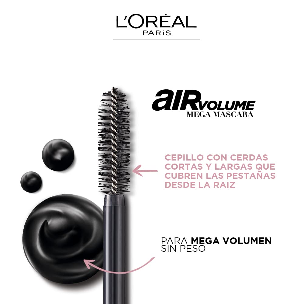 L'Oreal Paris Air Volume Mega Mascara – Weightless, Waterproof Lash Volume