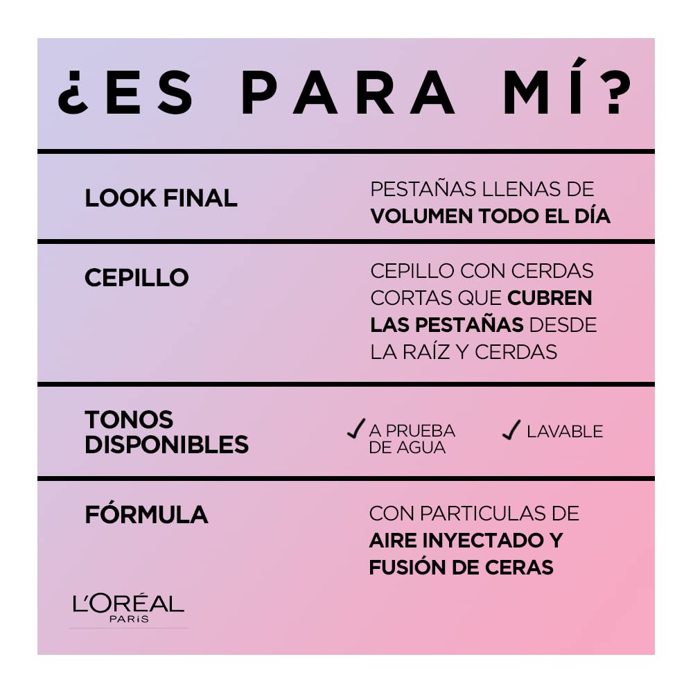 L'Oreal Paris Air Volume Mega Mascara – Weightless, Waterproof Lash Volume