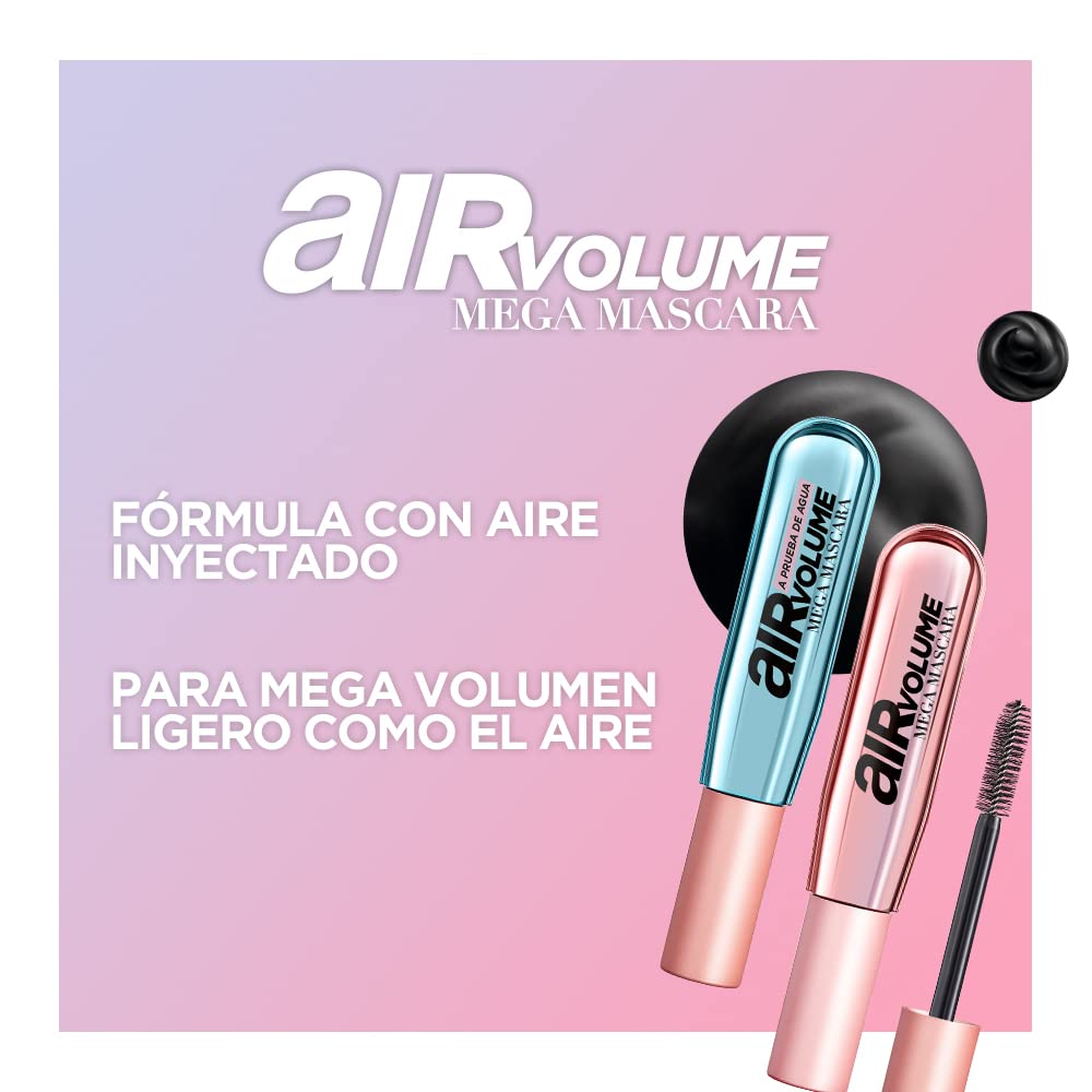 L'Oreal Paris Air Volume Mega Mascara – Weightless, Waterproof Lash Volume