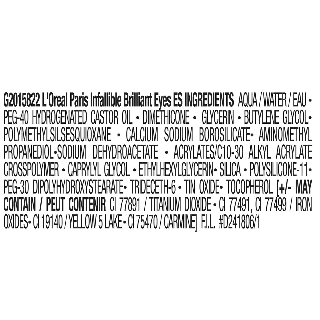 L'Oreal Paris Brilliant Eyes Shimmer Liquid Eye Shadow – Longwearing, Crease-Resistant, 0.1 oz