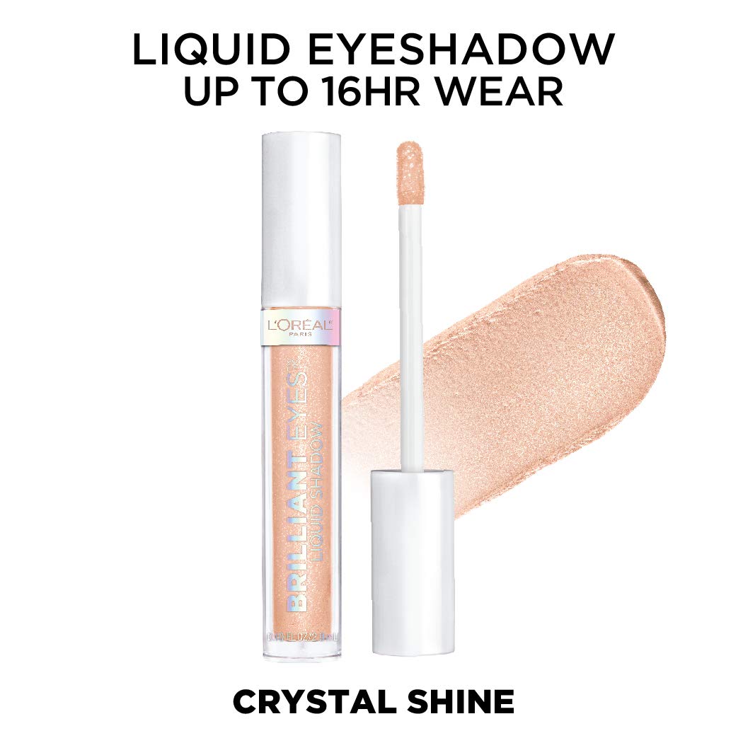 L'Oreal Paris Brilliant Eyes Shimmer Liquid Eye Shadow – Long-Wearing, Crease-Resistant, 0.1 oz