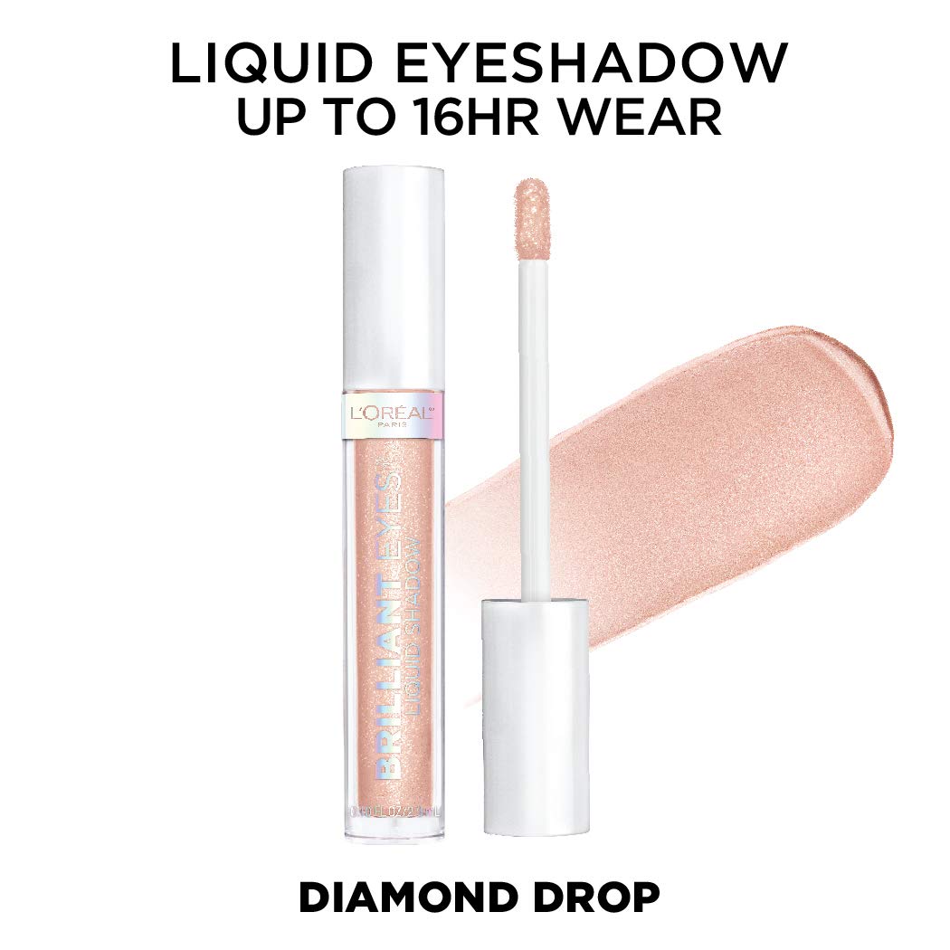 L'Oreal Paris Brilliant Eyes Shimmer Liquid Eye Shadow – Longwearing, Crease-Resistant, 0.1 oz