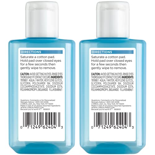 L'Oreal Paris Clean Artiste Oil Free Eye Makeup Remover – 2 Count