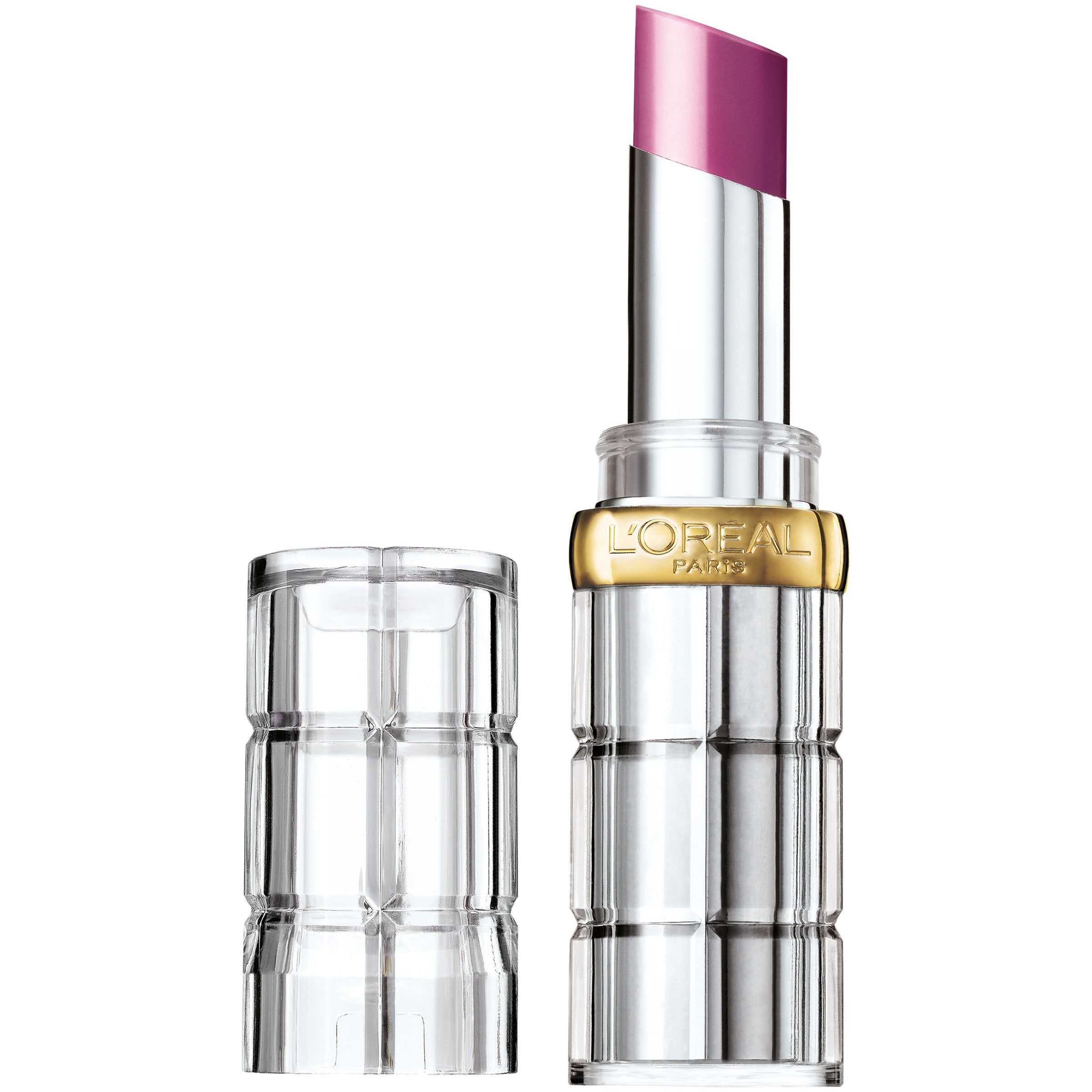 L'Oreal Paris Colour Riche Shine Lipstick, Gleaming Plum, 0.1 oz – Hydrating Gloss Lip Color