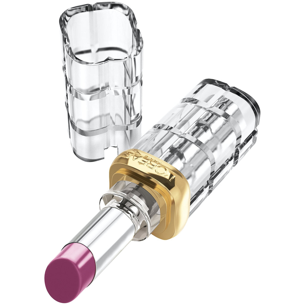 L'Oreal Paris Colour Riche Shine Lipstick, Gleaming Plum, 0.1 oz – Hydrating Gloss Lip Color