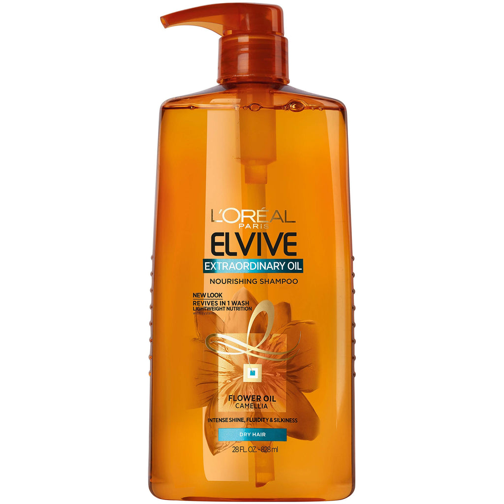 L'Oreal Paris Elvive Extraordinary Oil Shampoo – Hydration for Dry or Dull Hair, Camellia Oil, 28 fl oz