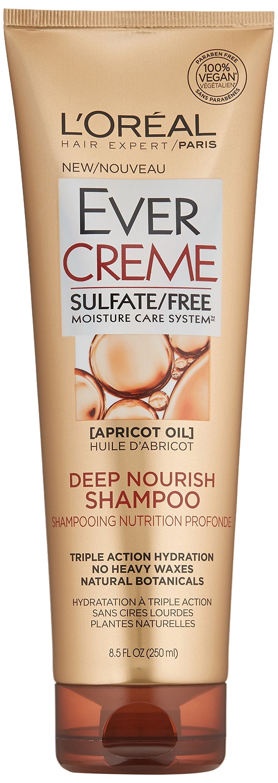 L'Oreal Paris EverPure Deep Nourish Sulfate-Free Shampoo with Apricot Oil for Color-Treated Hair | 8.5 Fl Oz
