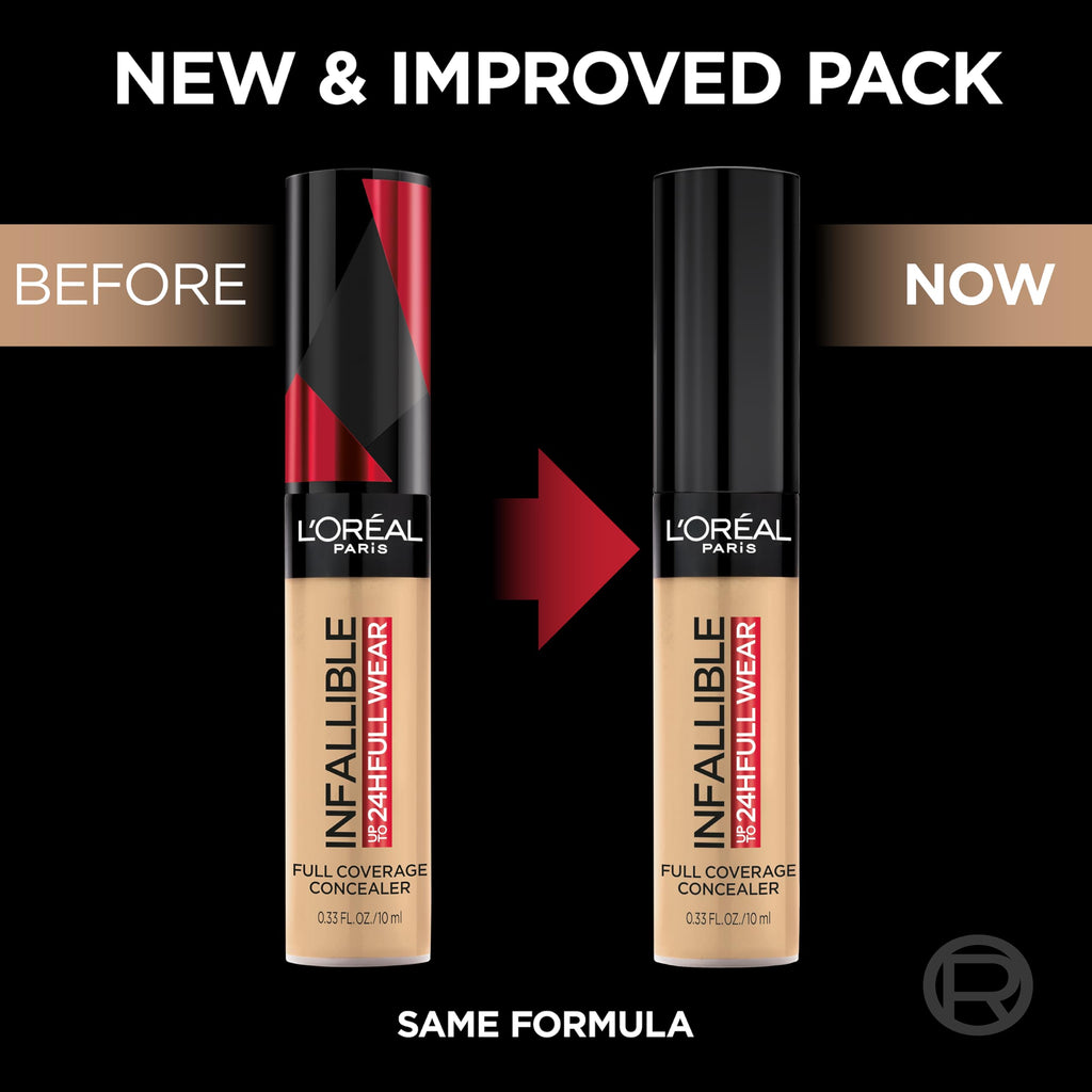 L'Oreal Paris Full Wear Waterproof Matte Concealer, Cashew, 0.33 oz | Full Coverage