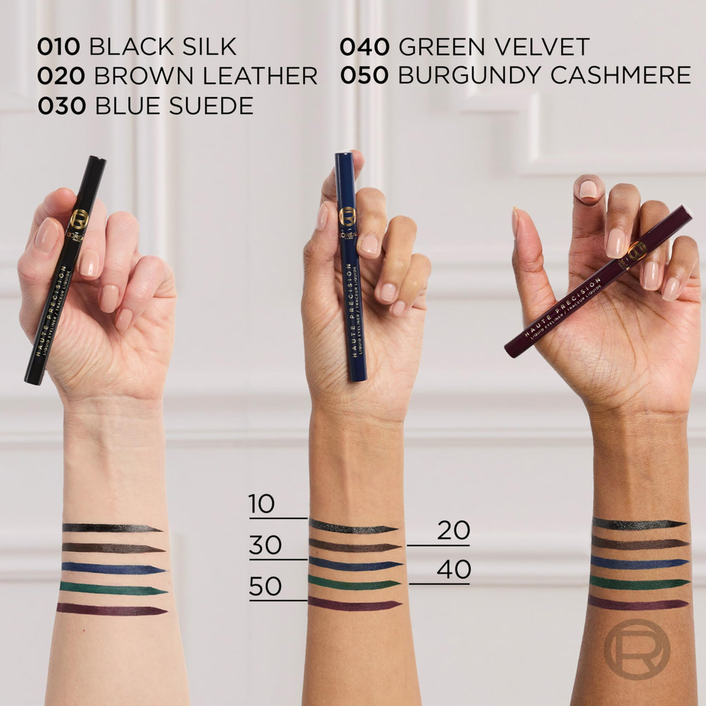 L'Oreal Paris Haute Precision Waterproof Liquid Eyeliner – Micro-Tip, 28HR Wear, 010 Black Silk