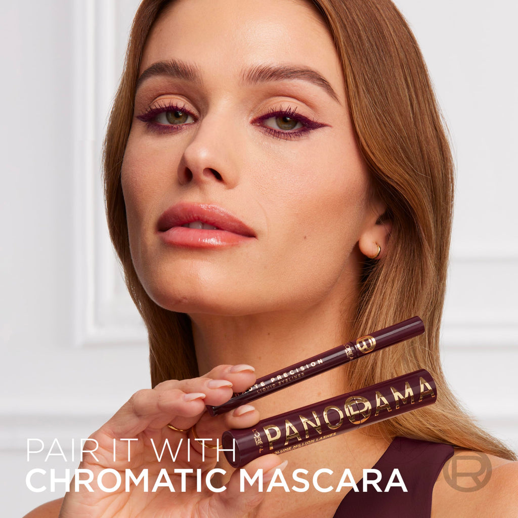 L'Oreal Paris Haute Precision Waterproof Liquid Eyeliner – 0.01mm Micro-Tip, 28HR Wear, Burgundy Cashmere