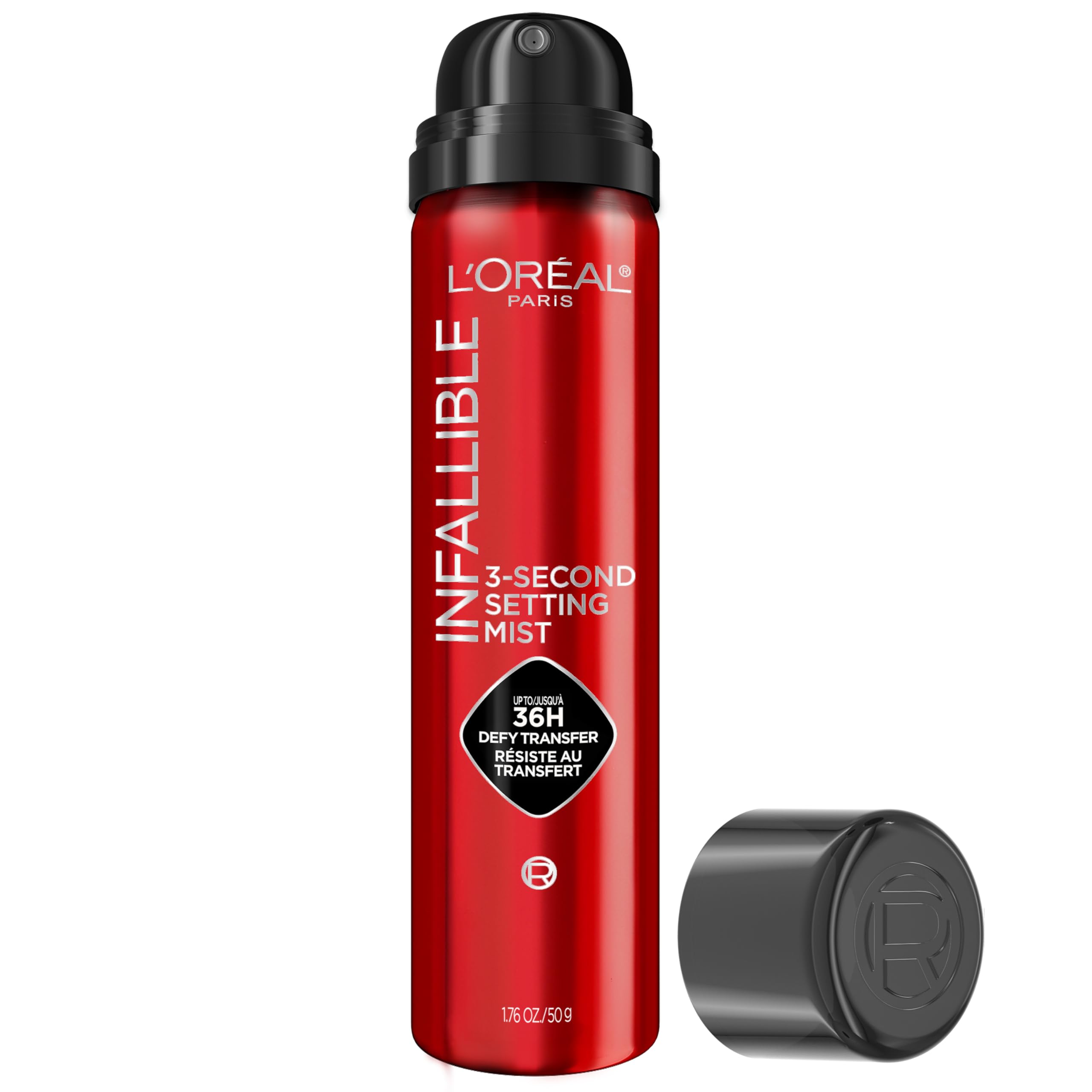 L'Oreal Paris Infallible 3-Second Setting Spray Mist — Microfine Mist for Up to 36HR Wear, Clear