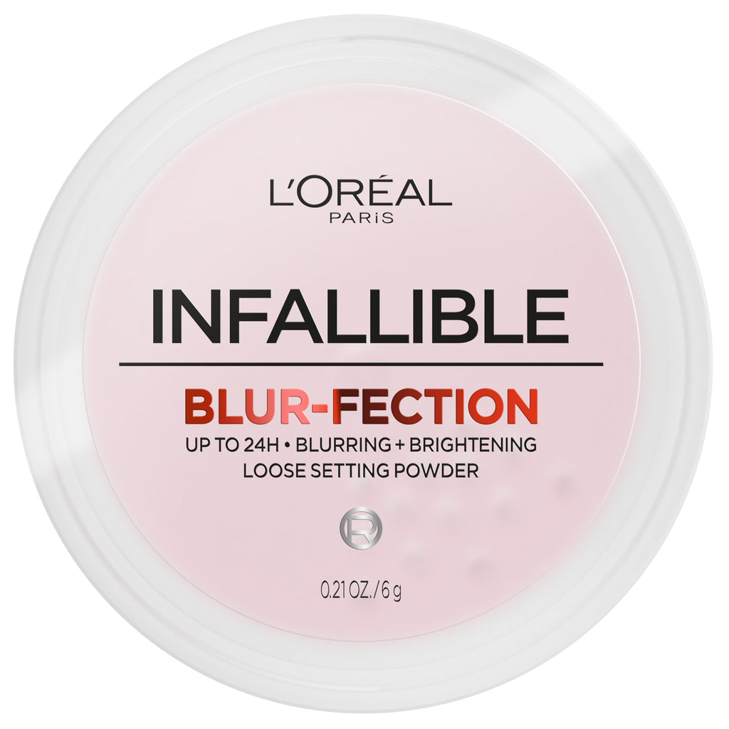 L'Oreal Paris Infallible Blur-fection Longwear Loose Setting Powder – Brightening Light Pink – Up to 24H Wear
