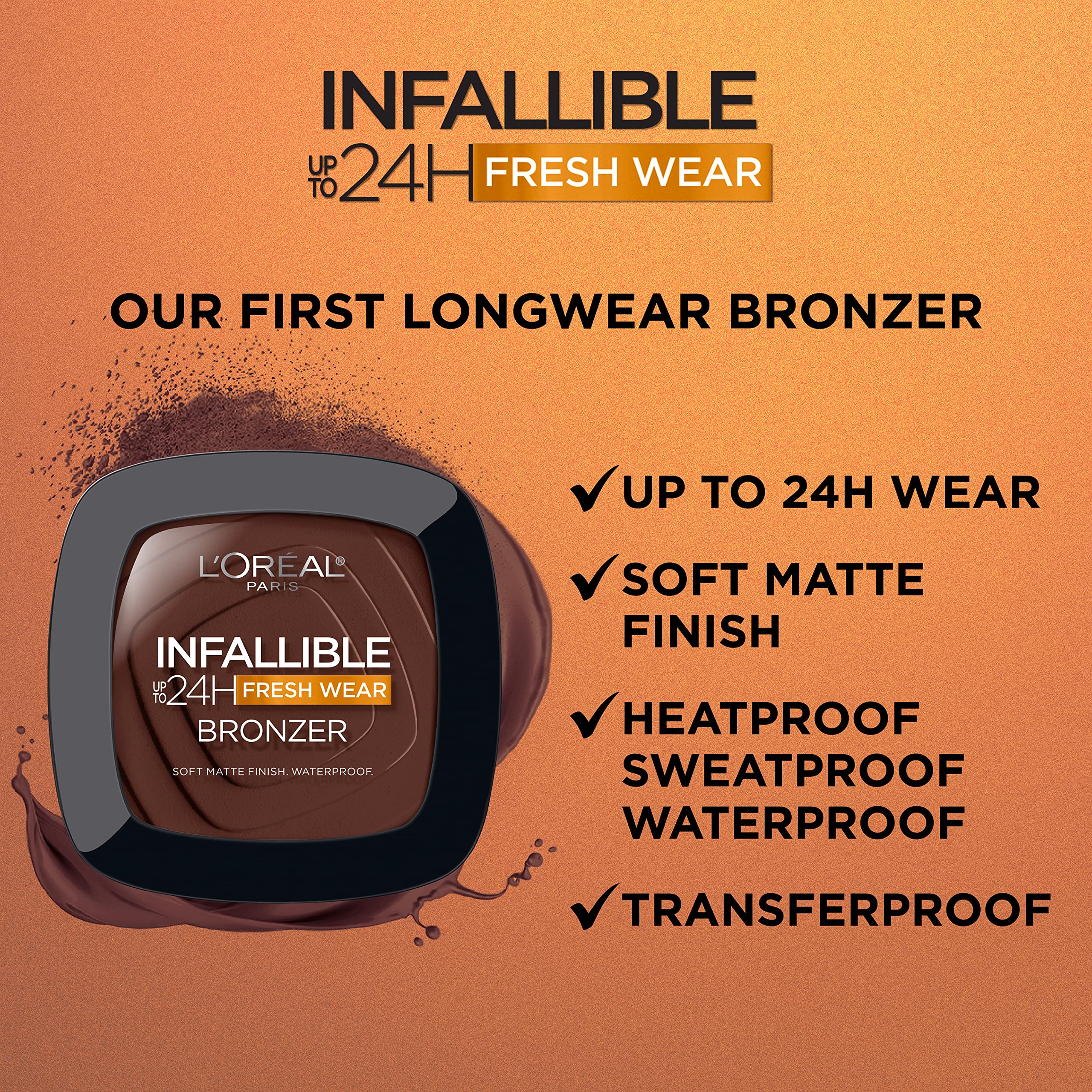 L'Oreal Paris Infallible Up to 24H Fresh Wear Soft Matte Bronzer – Waterproof Longwear
