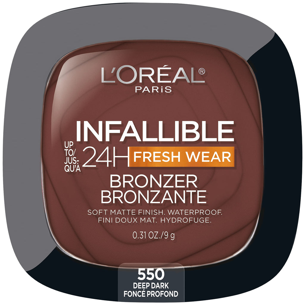 L'Oreal Paris Infallible Soft Matte Bronzer – Up to 24H, Waterproof & Transfer-Proof, Deep Dark