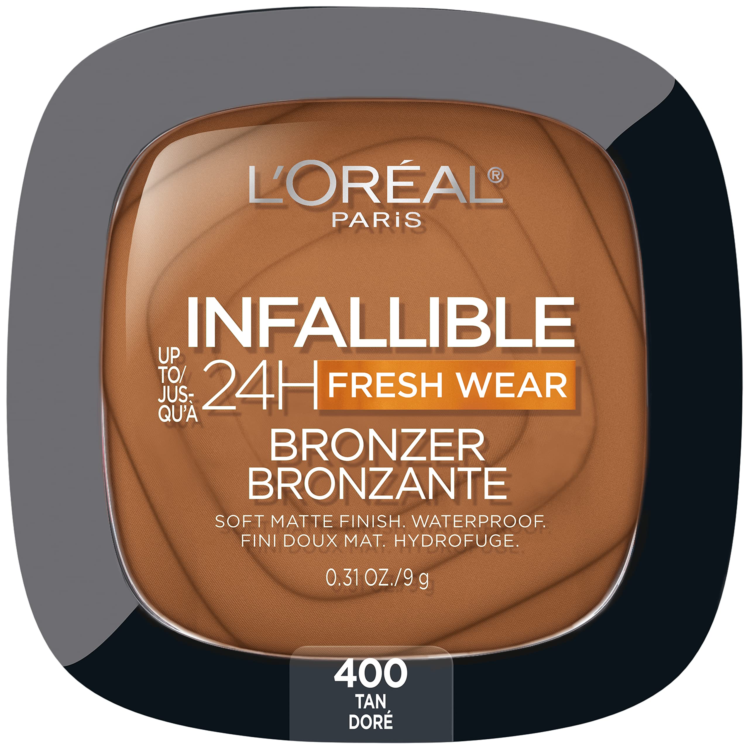 L'Oreal Paris Infallible Soft Matte Bronzer | Up to 24H Wear, Waterproof & Transfer-Proof, 0.31 oz