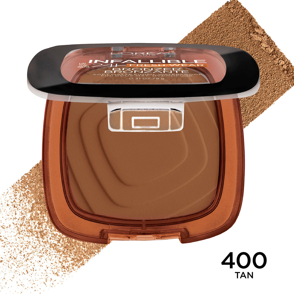 L'Oreal Paris Infallible Soft Matte Bronzer | Up to 24H Wear, Waterproof & Transfer-Proof, 0.31 oz