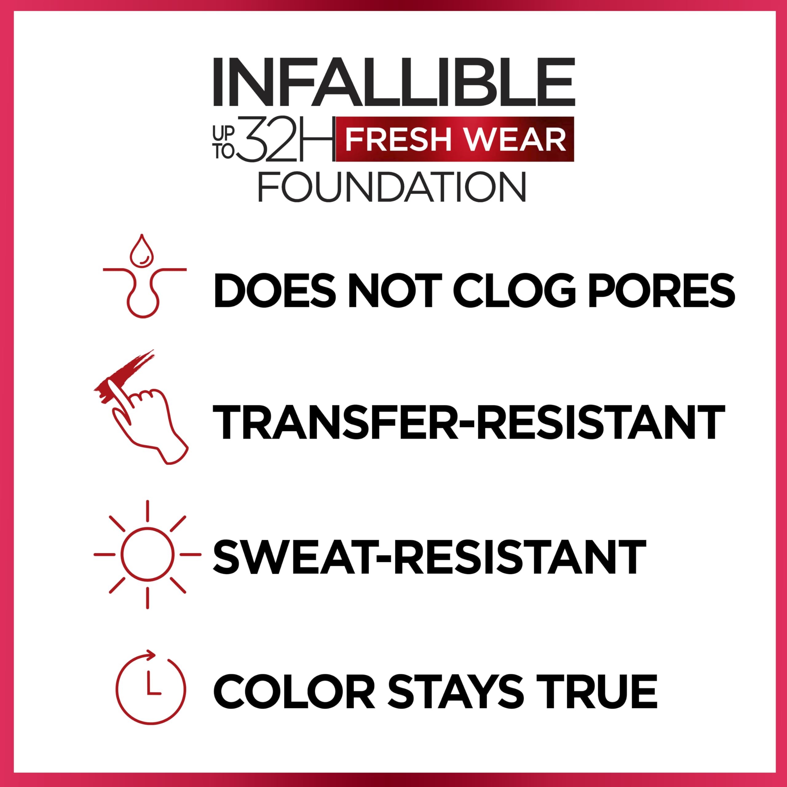 L'Oreal Paris Infallible Fresh Wear Foundation — Up to 32 Hour, Radiant Sand, SPF 25, 1 Fl Oz