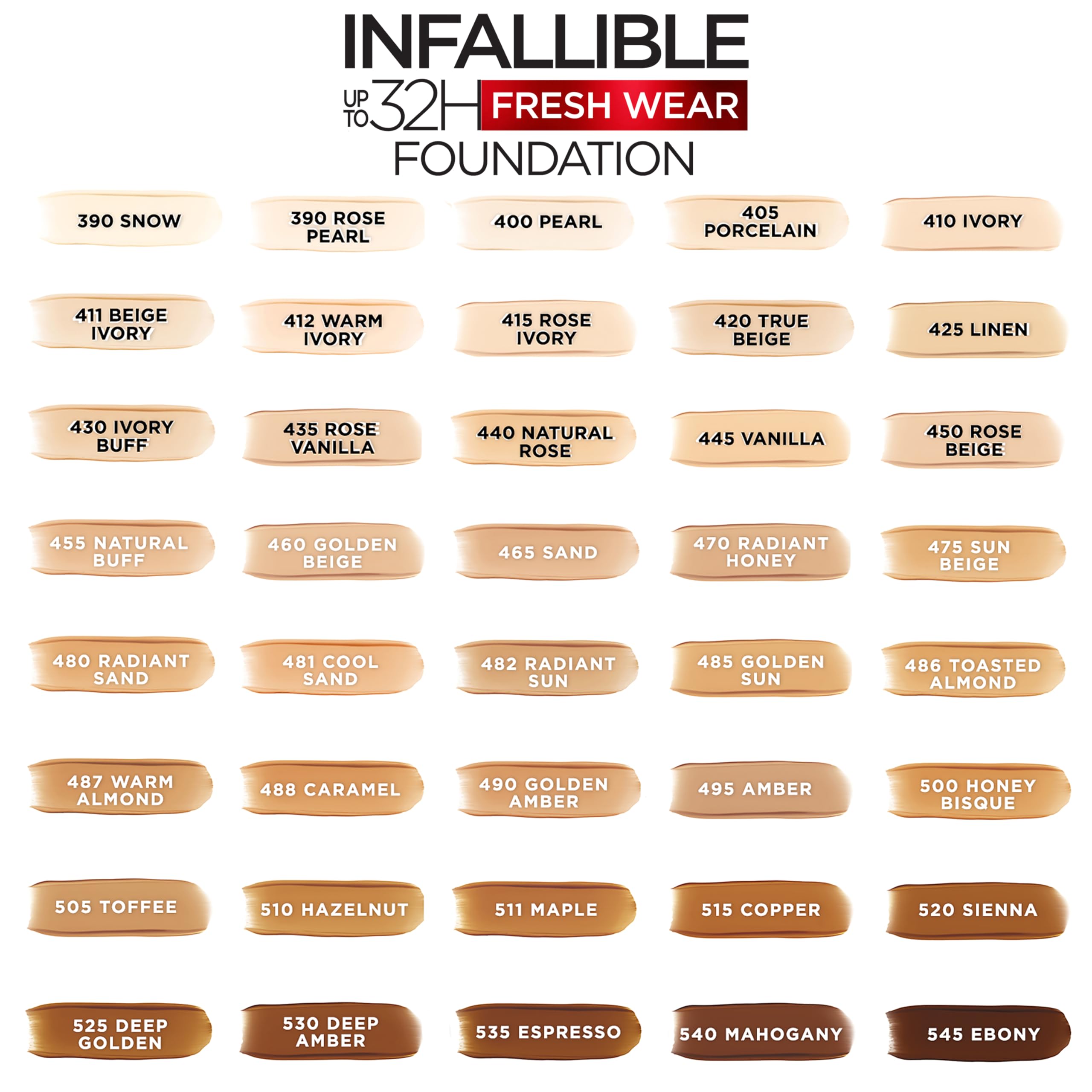 L'Oreal Paris Infallible Fresh Wear Foundation — Up to 32 Hour, Radiant Sand, SPF 25, 1 Fl Oz
