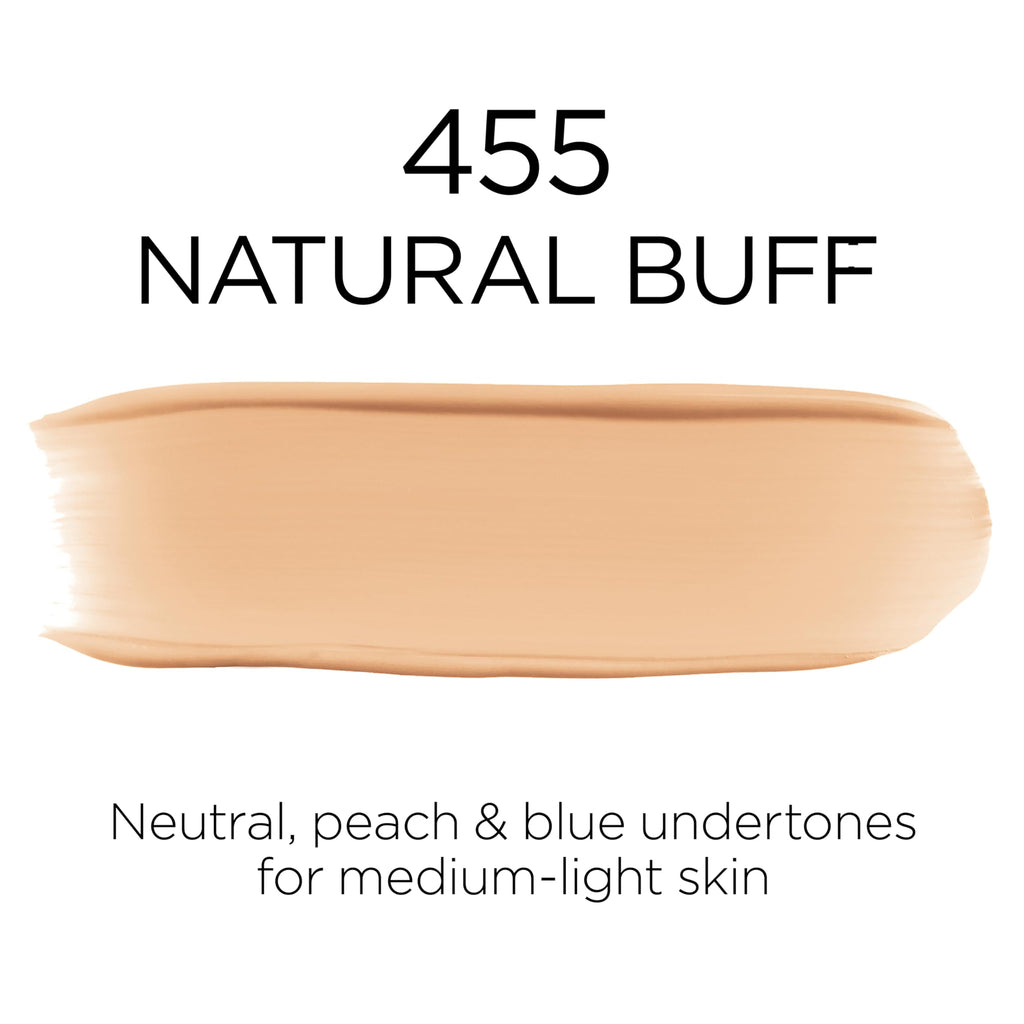 L'Oreal Paris Infallible Fresh Wear Foundation 455 Natural Buff — Longwear, Breathable, SPF 25, 1 oz