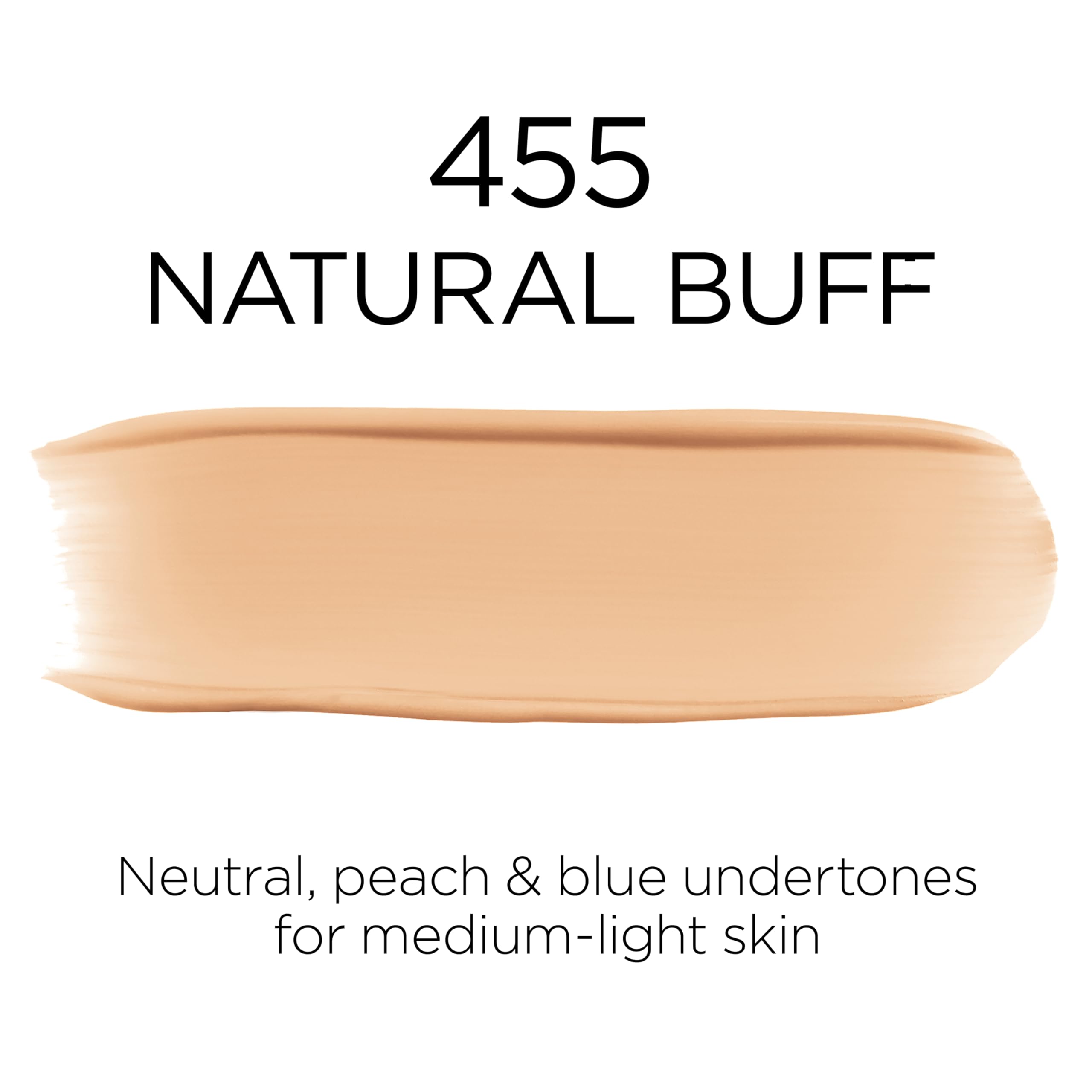L'Oreal Paris Infallible Fresh Wear Foundation 455 Natural Buff — Longwear, Breathable, SPF 25, 1 oz