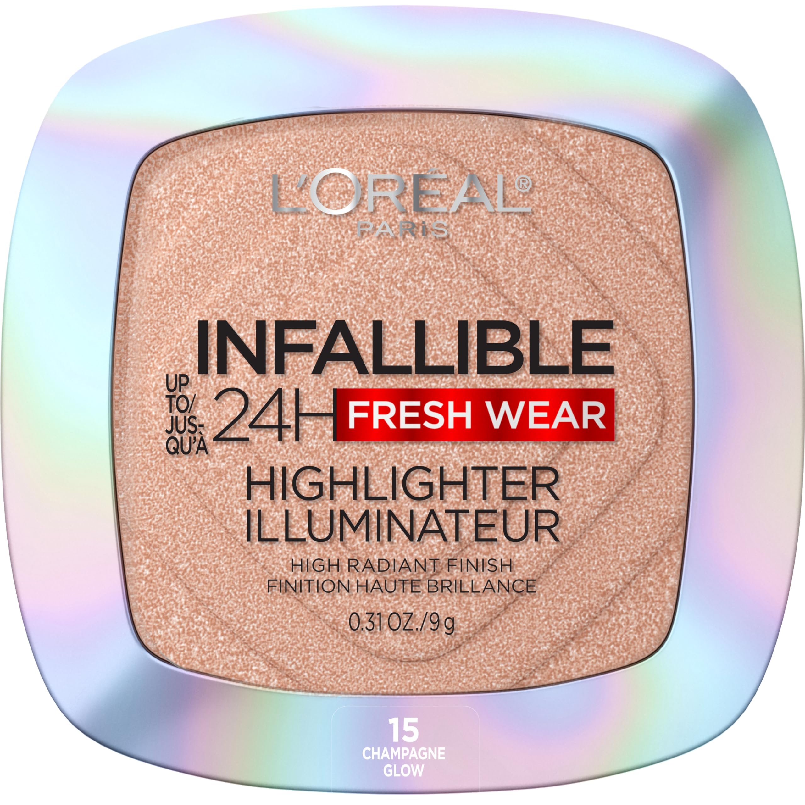 L'Oreal Paris Infallible 24HR Highlighter – Champagne Glow | Longwear Powder Highlighter 0.31 Oz