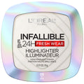 L'Oreal Paris Infallible Up to 24HR Highlighter – Icy Gold, Longwear Powder Highlighter (0.31 oz)