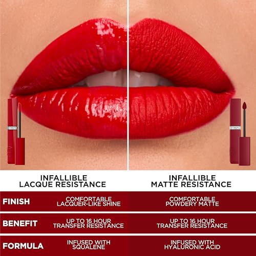 L'Oreal Paris Infallible Lacque Resistance Liquid Lipstick - 16HR Wear, Shade 635 Worth It Medium