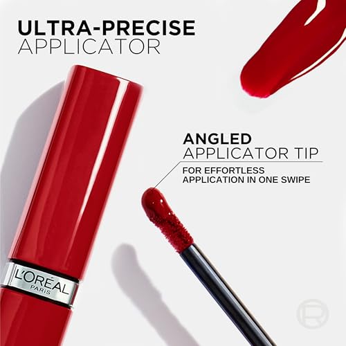 L'Oreal Paris Infallible Lacque Resistance Liquid Lipstick in Paris Sunset – 16HR Lacquer Shine, Transfer-Proof