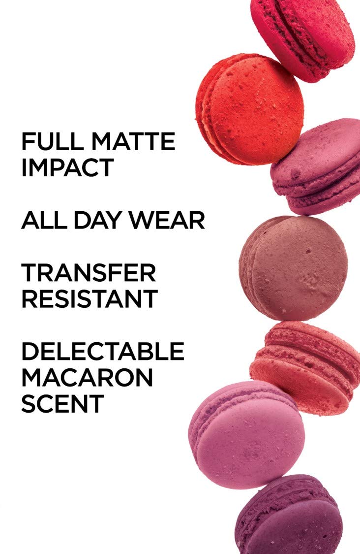 L'Oreal Paris Infallible Pro Matte Les Macarons Scented Liquid Lipstick – Guava Gush, 0.21 fl oz | Longwear Matte