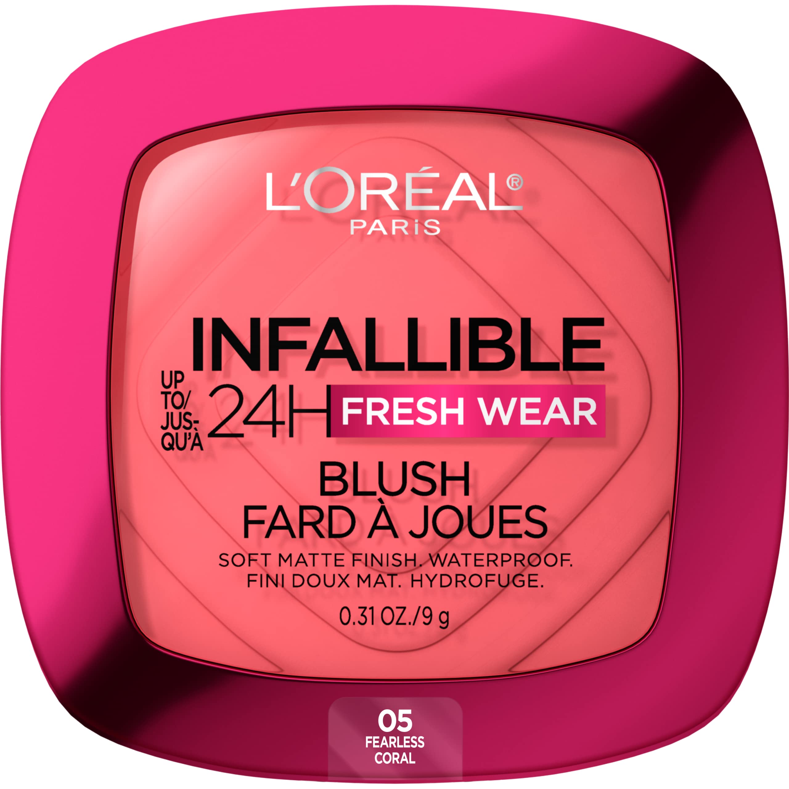 L’Oréal Paris Infallible Soft Matte Blush – Fearless Coral 05, 0.31 oz | 24H Wear