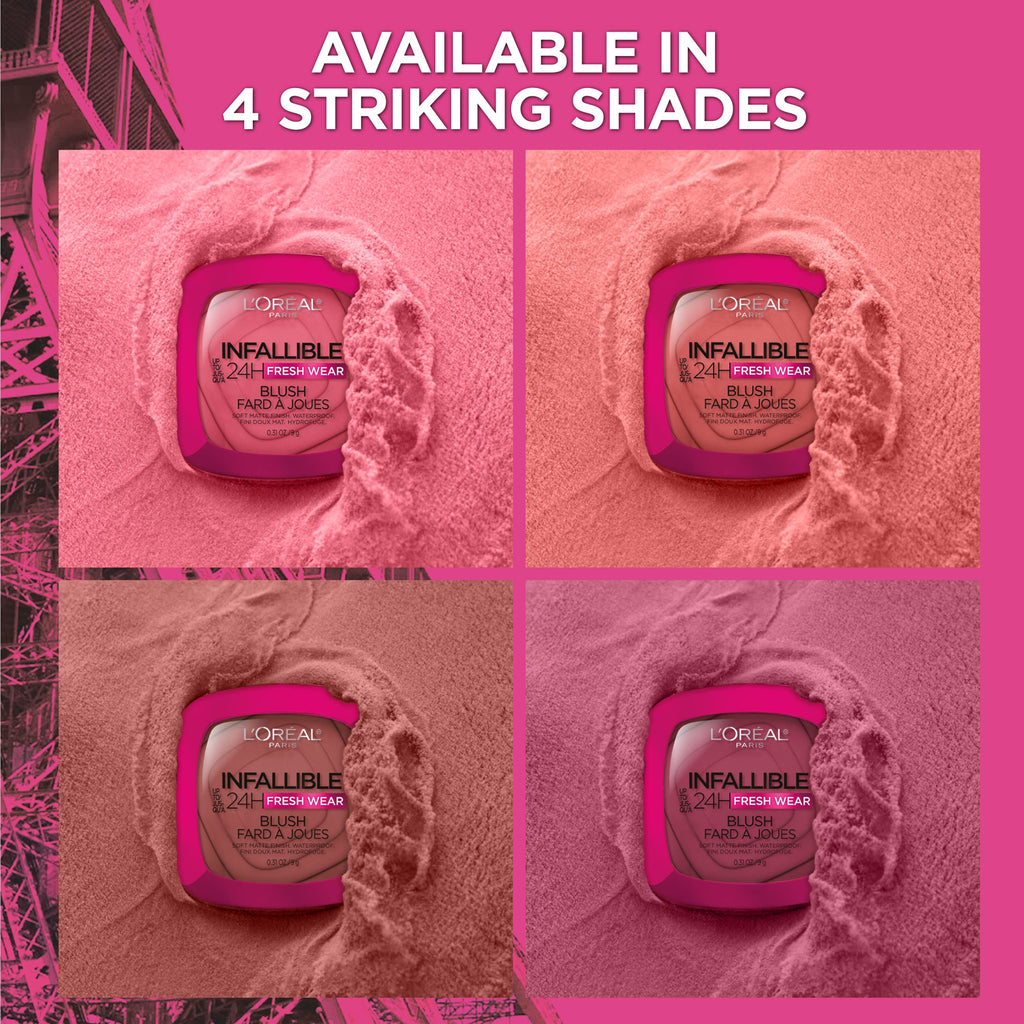 L'Oreal Paris Infallible Soft Matte Blush Rosewood 20 – 24H, Waterproof, Buildable Color