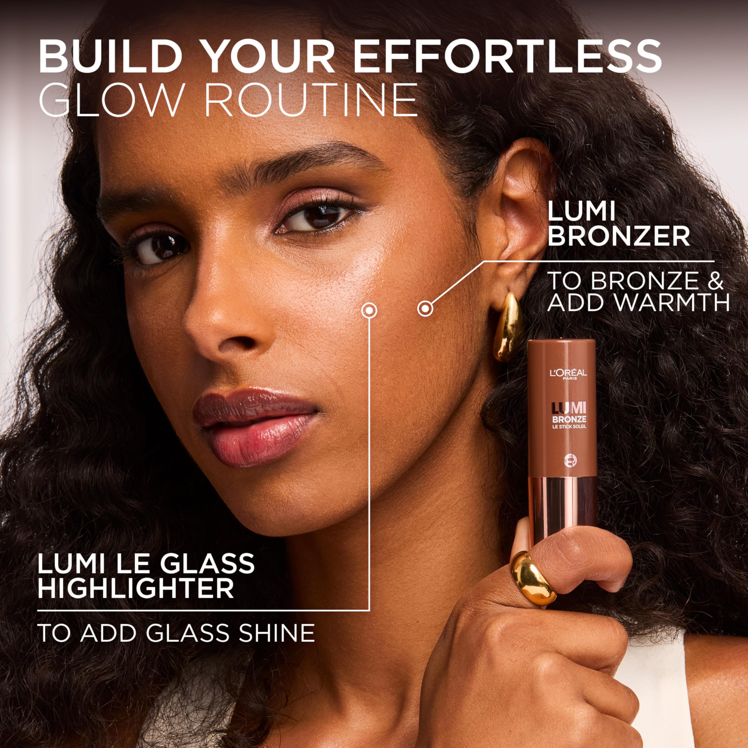 L'Oreal Paris Lumi Bronze Le Stick Soleil Bronzer Stick - Cream-to-Powder, 140 Bronze De Soleil
