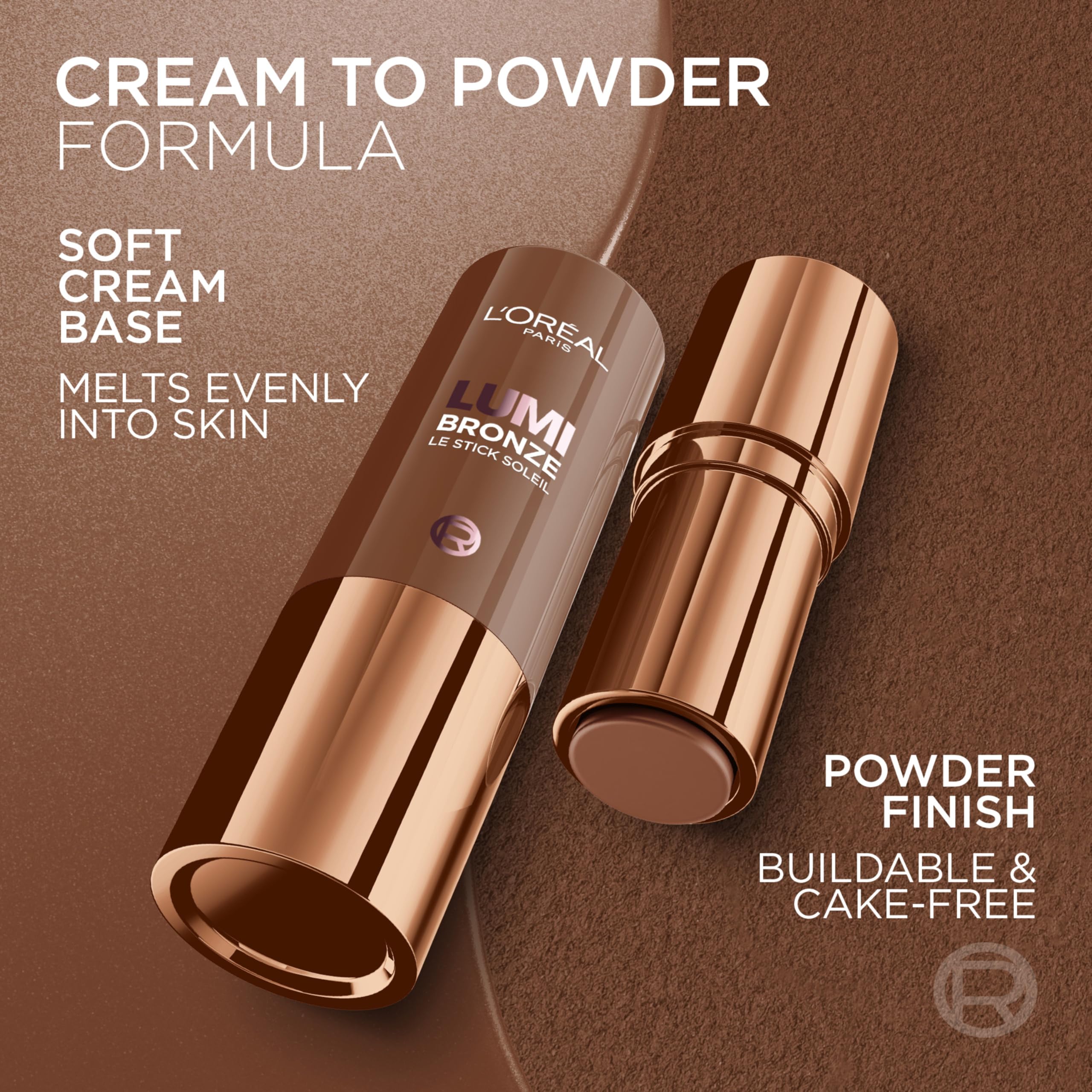 L'Oreal Paris Lumi Bronze Le Stick Soleil Bronzer Stick - Cream-to-Powder, 140 Bronze De Soleil
