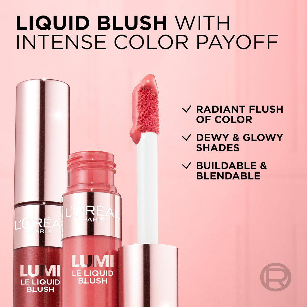 L'Oreal Paris Lumi Le Liquid Blush – Intense, Lightweight Color with Buildable Glow