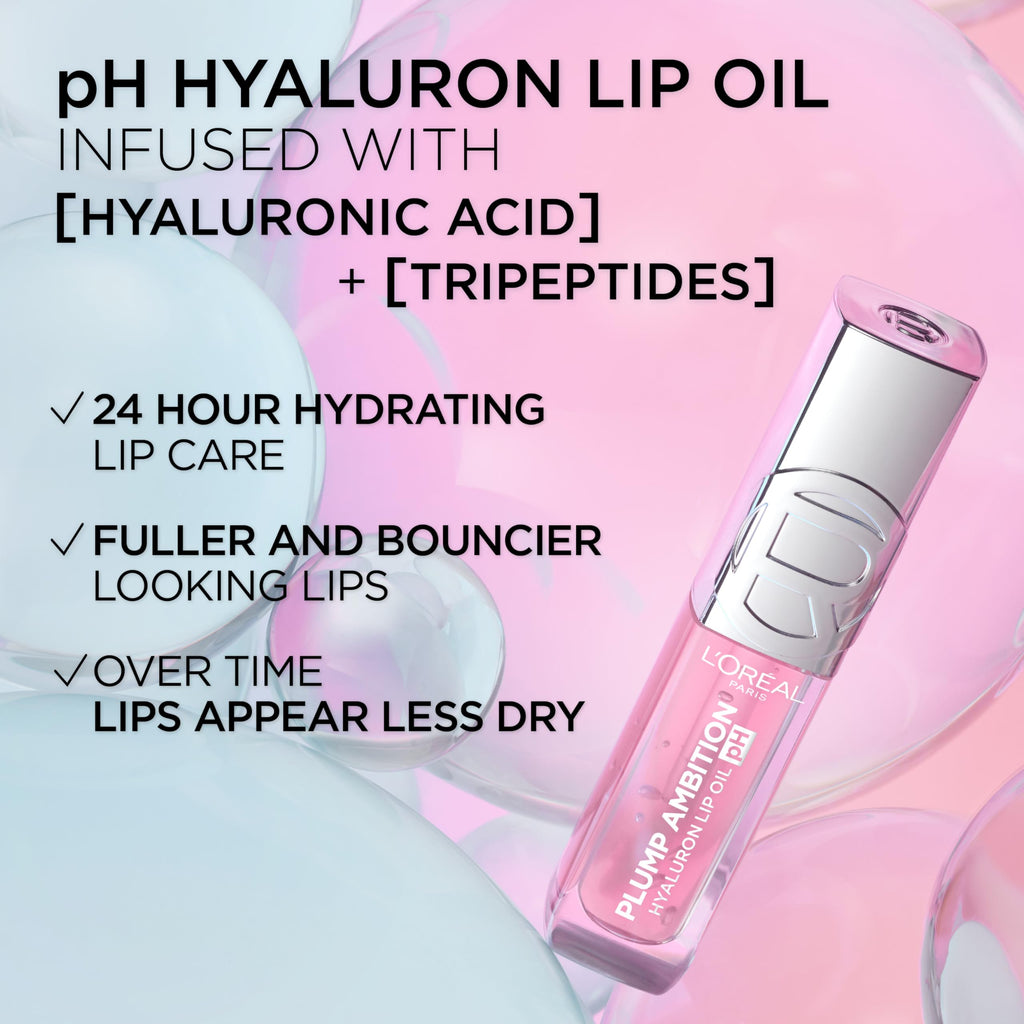 L'Oreal Paris Plump Ambition pH Hyaluron Lip Oil – Color Shifting Lip Tint 010