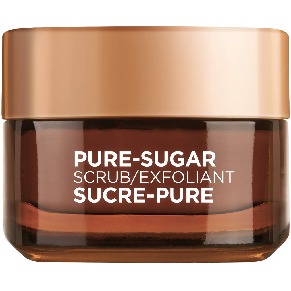 L'Oreal Paris Pure Sugar Scrub Nourish and Soften – Exfoliating Facial and Lip Scrub, 1.7 oz