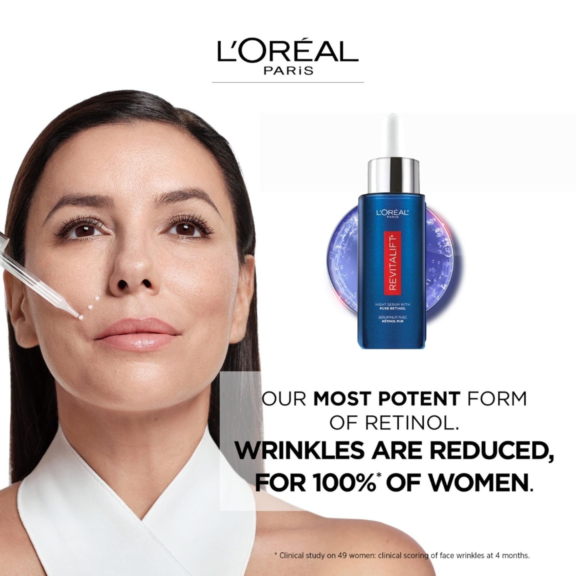 L'Oreal Paris Revitalift Triple Power LZR Retinol Night Serum — 0.3% Pure Retinol, Hydrating & Anti-Wine Texture Support, All Skin Types, 30ml