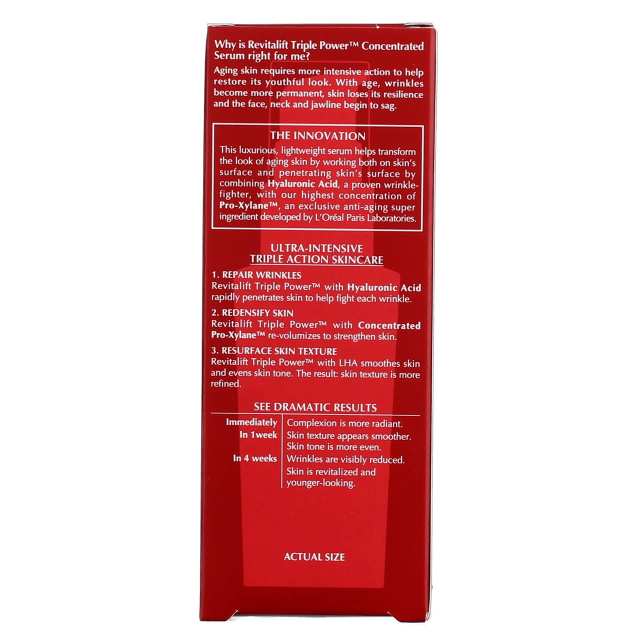 L'Oreal Paris RevitaLift Anti-Wrinkle Serum – 2 Pack, 1 fl oz Each
