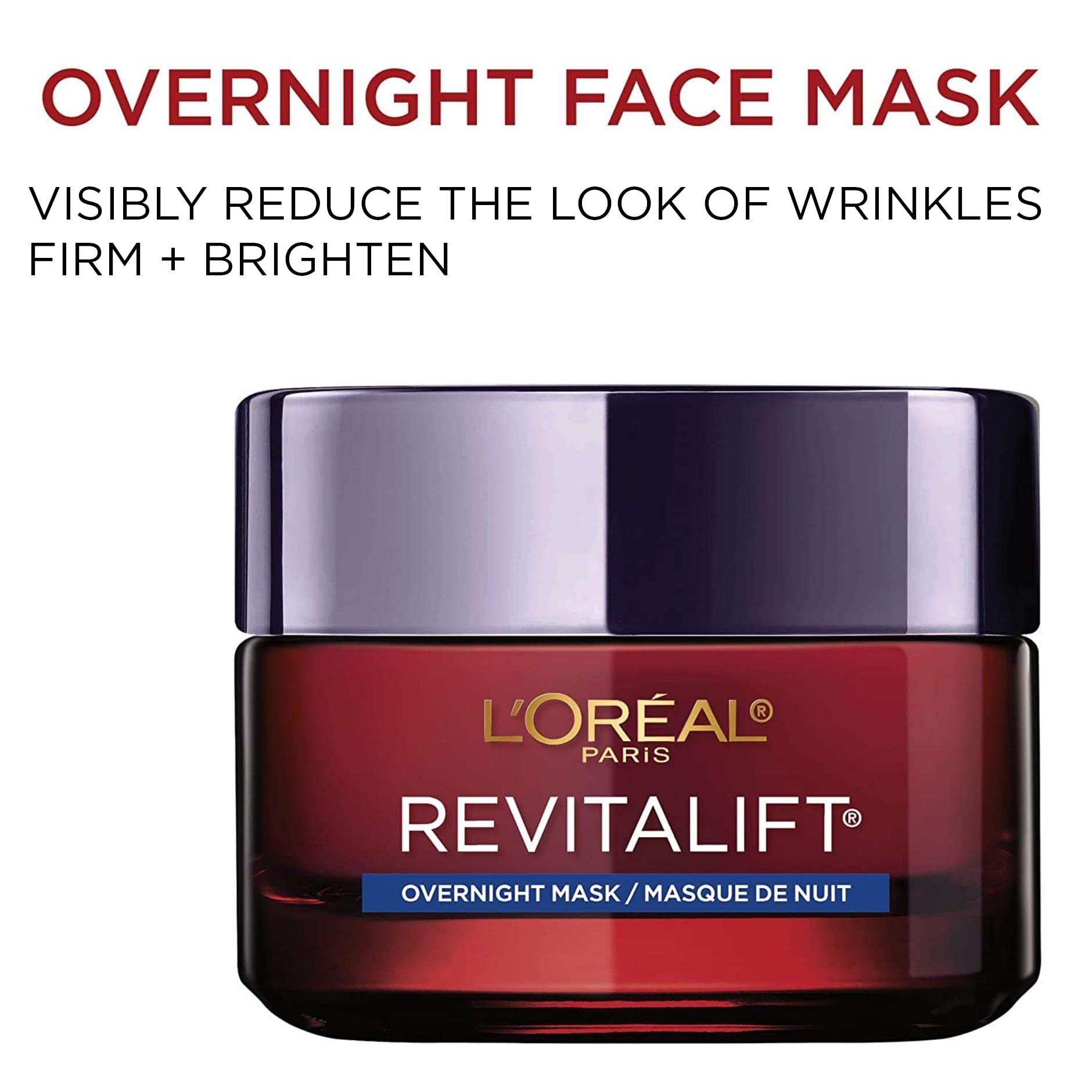 L'Oreal Paris Revitalift Triple Power Overnight Mask - Pro-Retinol, Hyaluronic Acid & Vitamin C (1.7 oz)