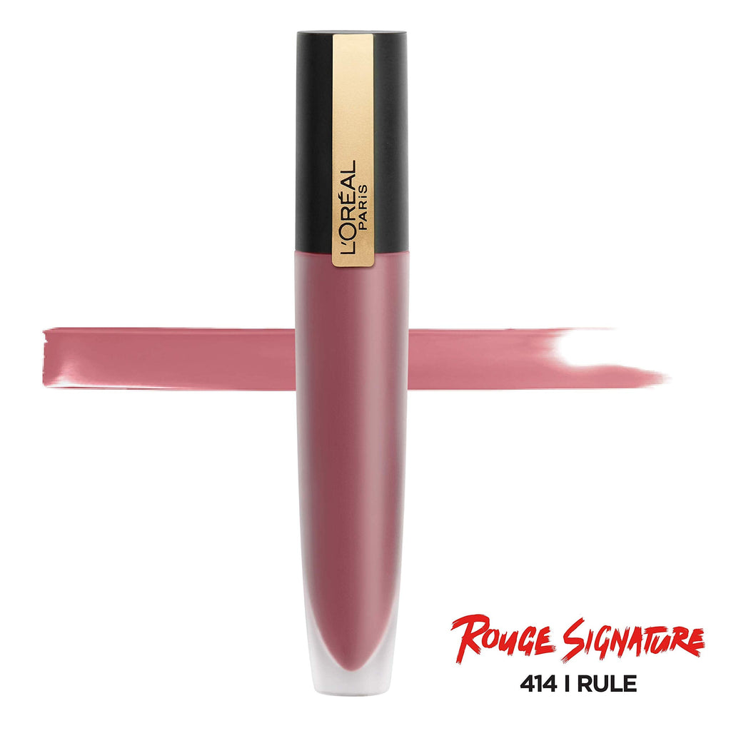 L’Oréal Paris Rouge Signature Matte Lip Stain I Rule – Long-Lasting Matte Lip Color