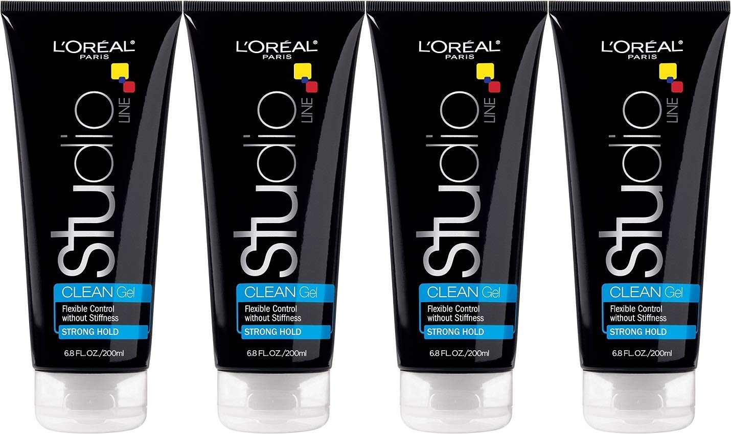 L'Oreal Paris Studio Line Clear Minded Clean Gel - Strong Hold (Pack of 4, 6.8 oz)