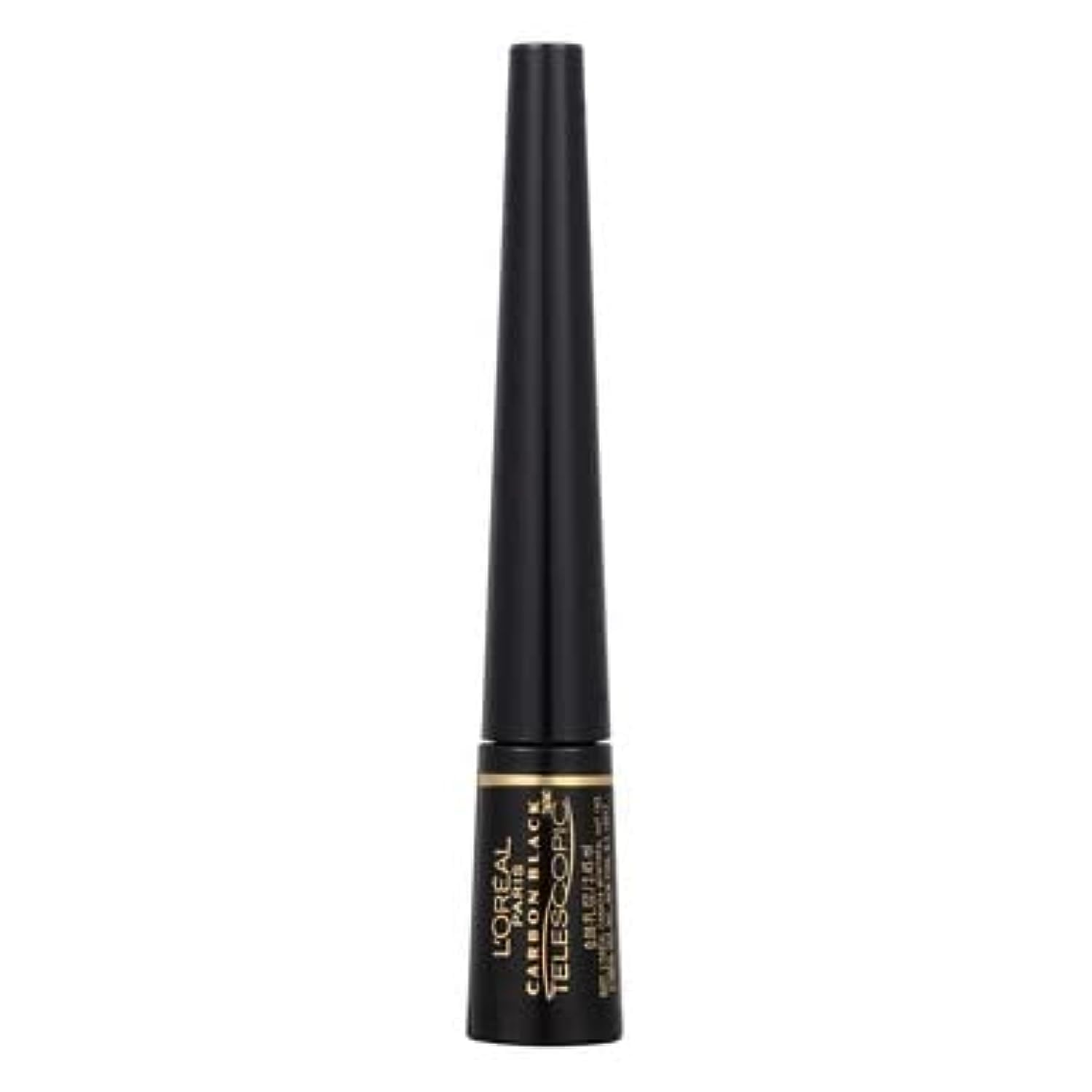 L'Oreal Paris Telescopic Precision Liquid Eyeliner - Carbon Black, 0.08 oz | Smudge-Proof & Long-Lasting