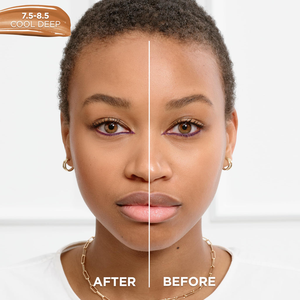 L'Oreal Paris True Match Nude Hyaluronic Serum Foundation – Cool Deep 7.5-8.5 (1% HA) | Hydrating Tint