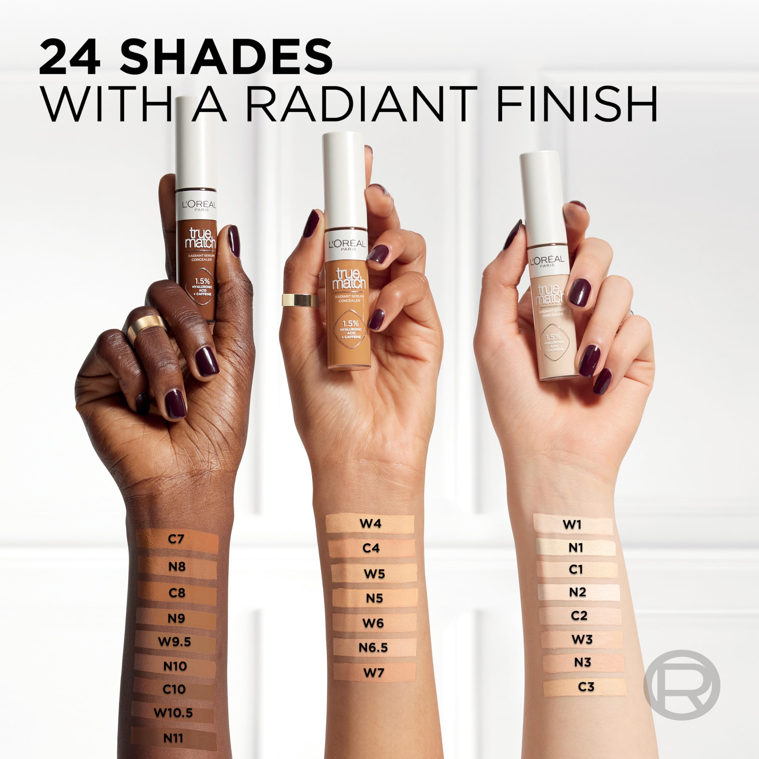 L'Oreal Paris True Match Radiant Serum Concealer – 1.5% Hyaluronic Acid + Caffeine, W5