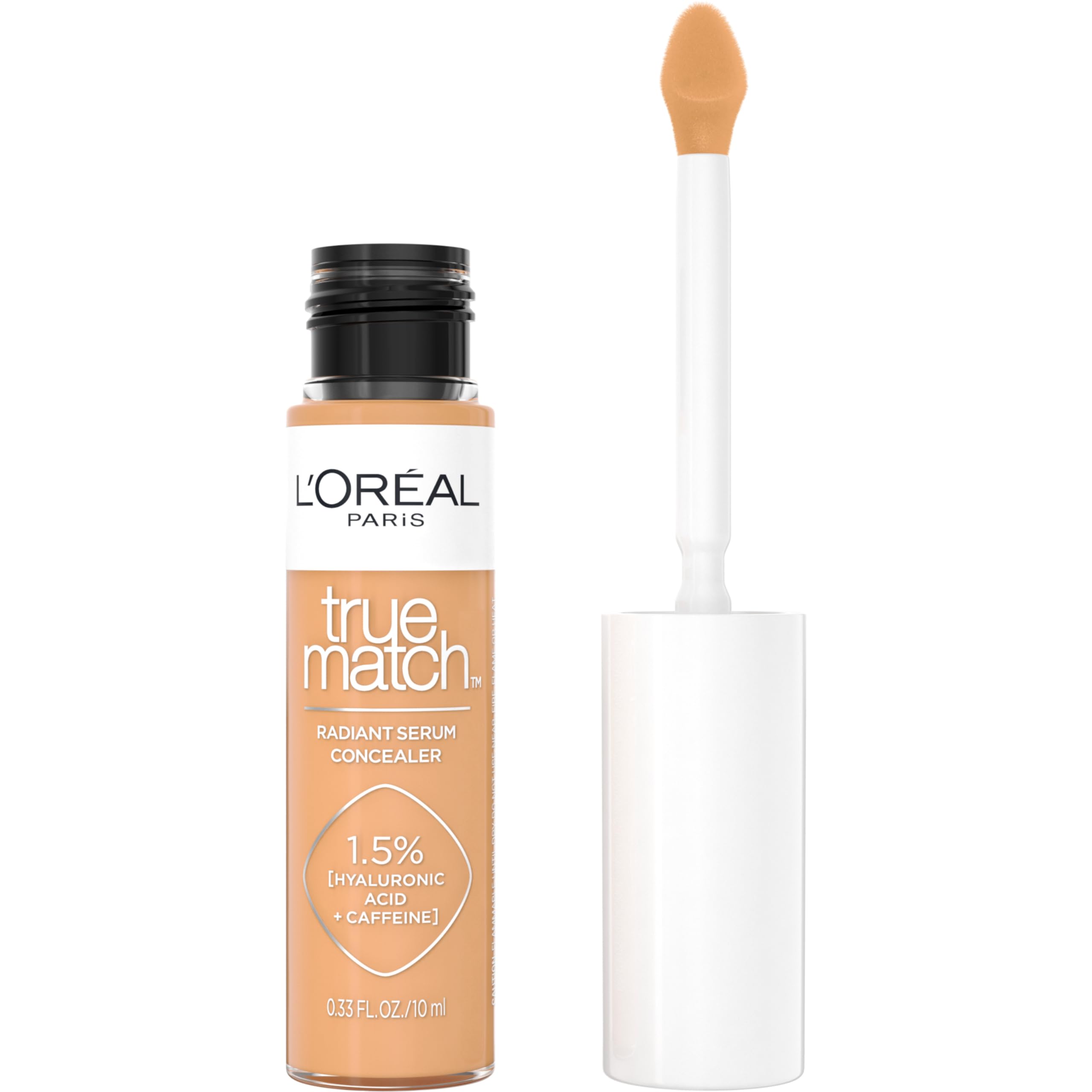 L'Oreal Paris True Match Radiant Serum Concealer – 1.5% Hyaluronic Acid + Caffeine, 0.33 oz