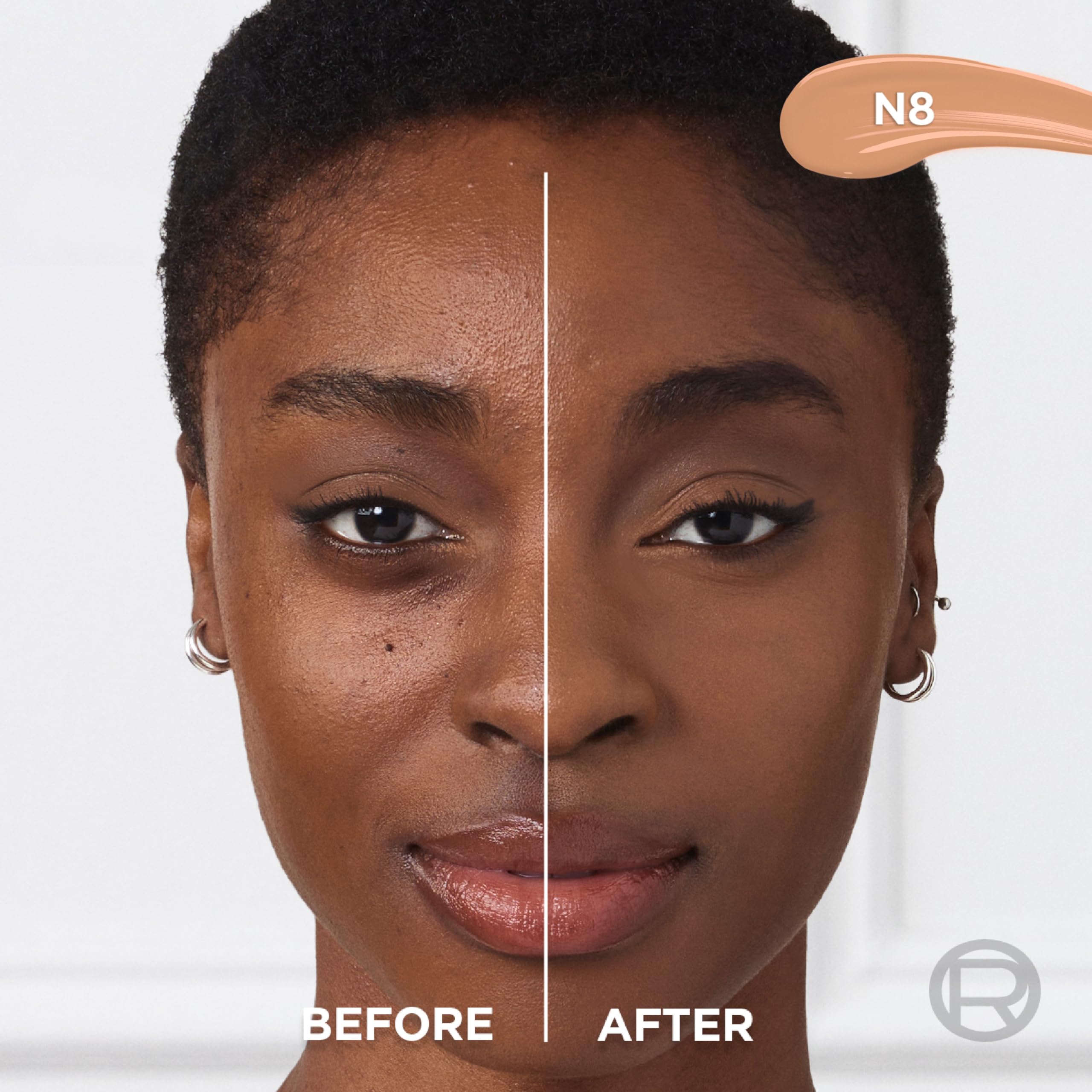 L'Oreal Paris True Match Radiant Serum Concealer – Hyaluronic Acid + Caffeine, N8, 0.33 oz