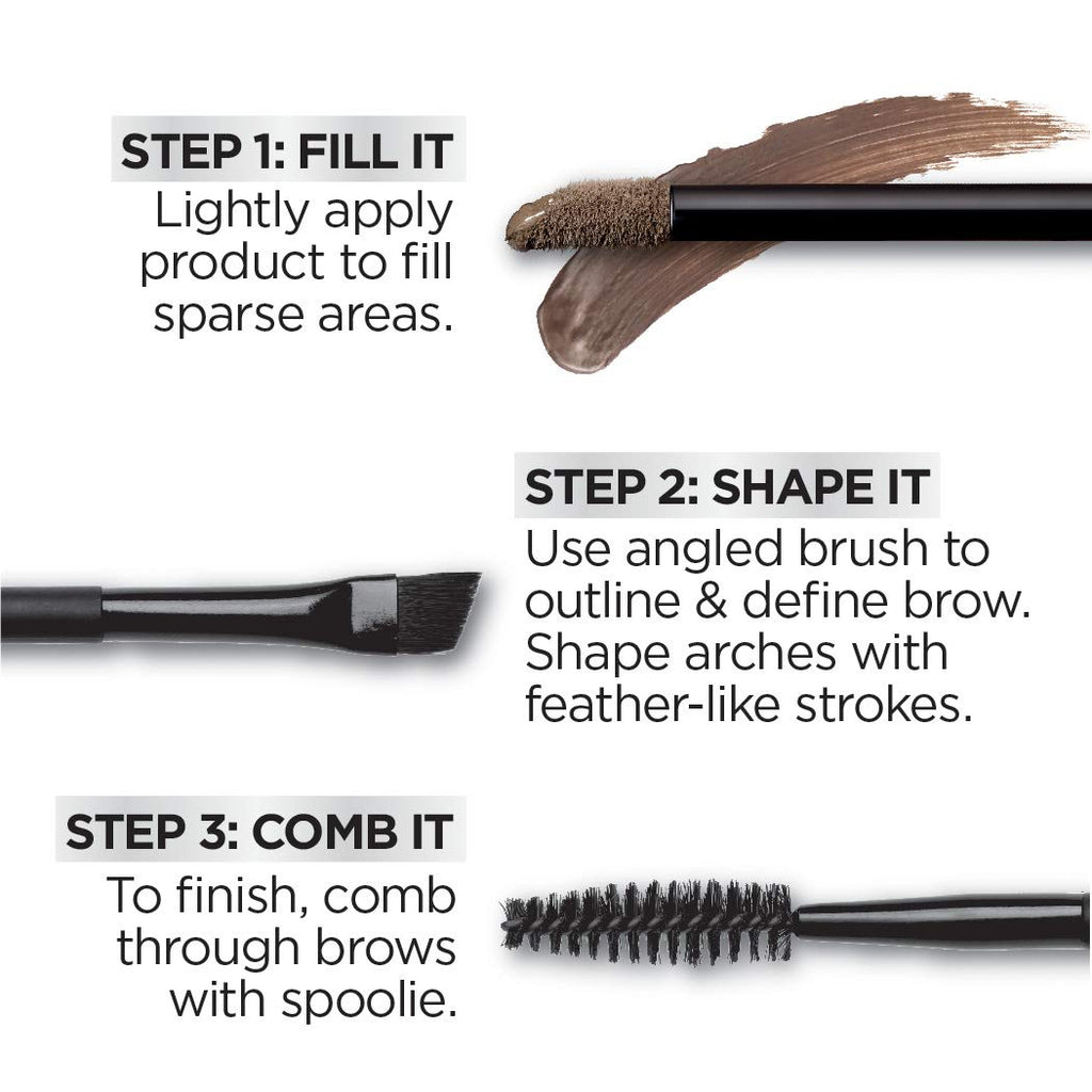 L'Oréal Paris Unbelieva-Brow Longwear Waterproof Tinted Brow Gel - Black, 0.15 fl oz