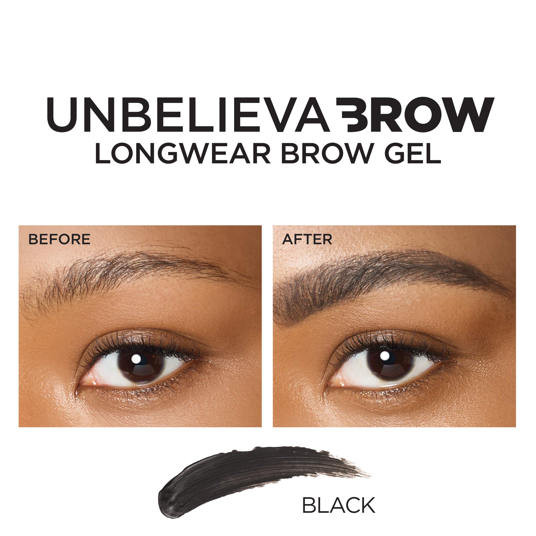 L'Oréal Paris Unbelieva-Brow Longwear Waterproof Tinted Brow Gel - Black, 0.15 fl oz