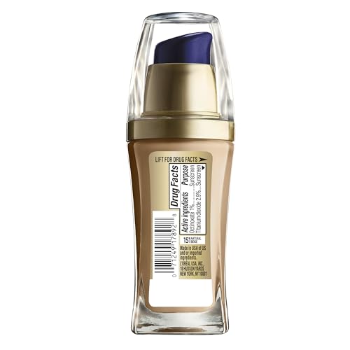L'Oreal Paris Visible Lift Serum Absolute Foundation – Natural Beige, SPF 17, 1 oz